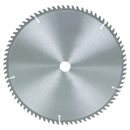 A high-quality, detailed circular saw blade for cutting aluminum, with a sharp, metallic appearance. The blade is positioned in the foreground, capturing its intricate teeth and precision-engineered design. The background is a clean, neutral setting, allowing the blade to be the focal point. The lighting is bright and directional, creating a sense of depth and highlighting the blade's reflective surface. The angle is slightly elevated, giving a clear, unobstructed view of the blade's circular shape and impressive size. The overall mood is one of technical excellence and suitability for the task at hand, perfectly aligning with the subject of "Best Saw Blade For Cutting Aluminum".