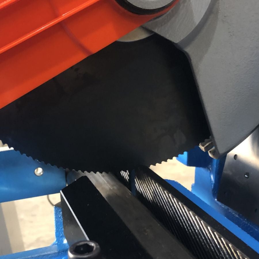 M2 HSS Cold Saw Blade on a cold saw